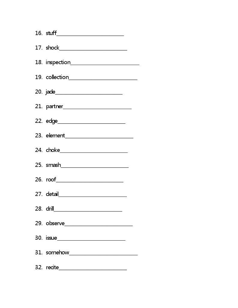 Unit 4 单词检测 -2021-2022学年高中英语冀教版（2019）必修第三册(含答案)02