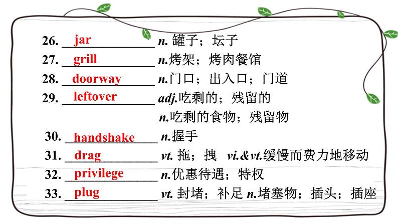 Unit 4复习课件-2023届高三英语一轮复习人教版（2019）选择性必修第四册第7页