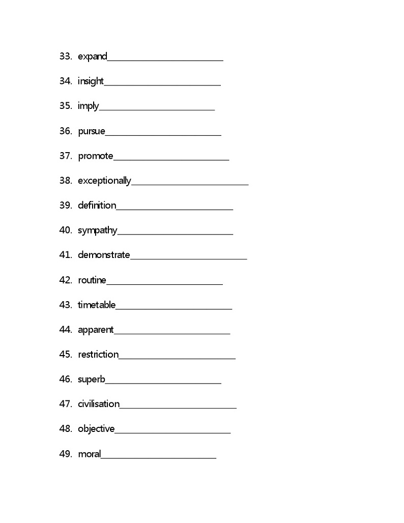 Unit5 单词检测-2022-2023学年高中英语北师大版（2019）选择性必修第二册(含答案)03