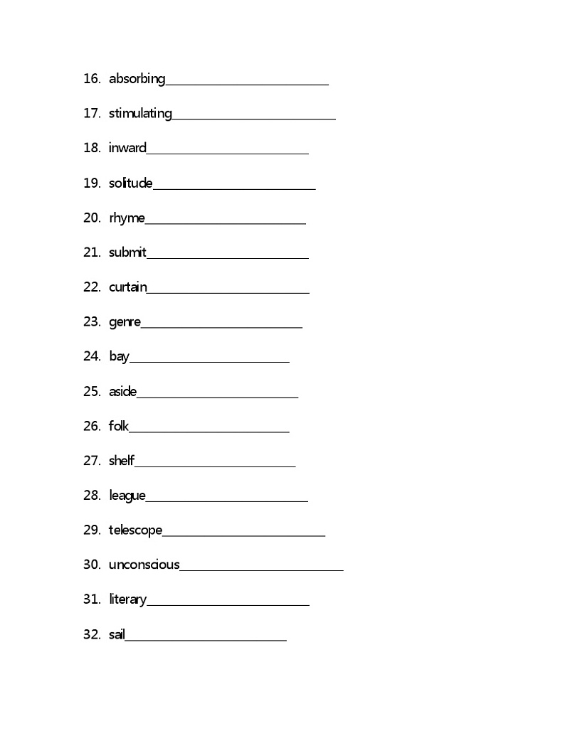 Unit8 单词检测 2022-2023学年高中英语北师大版（2019）选择性必修第三册(含答案)02