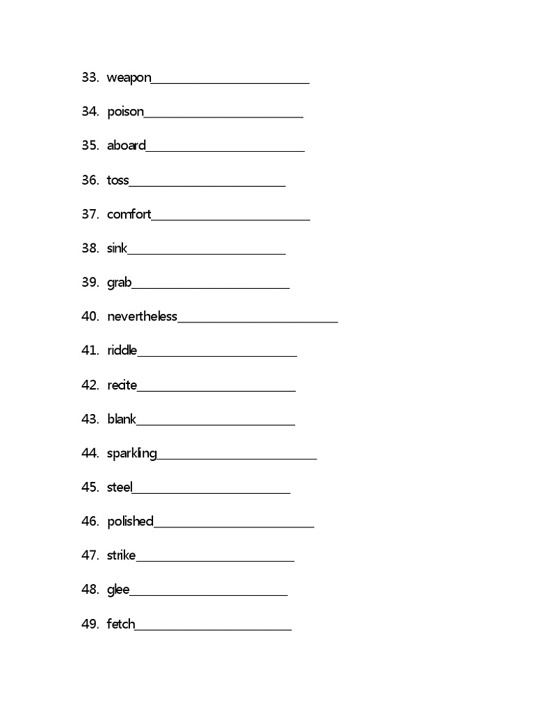 Unit8 单词检测 2022-2023学年高中英语北师大版（2019）选择性必修第三册(含答案)03