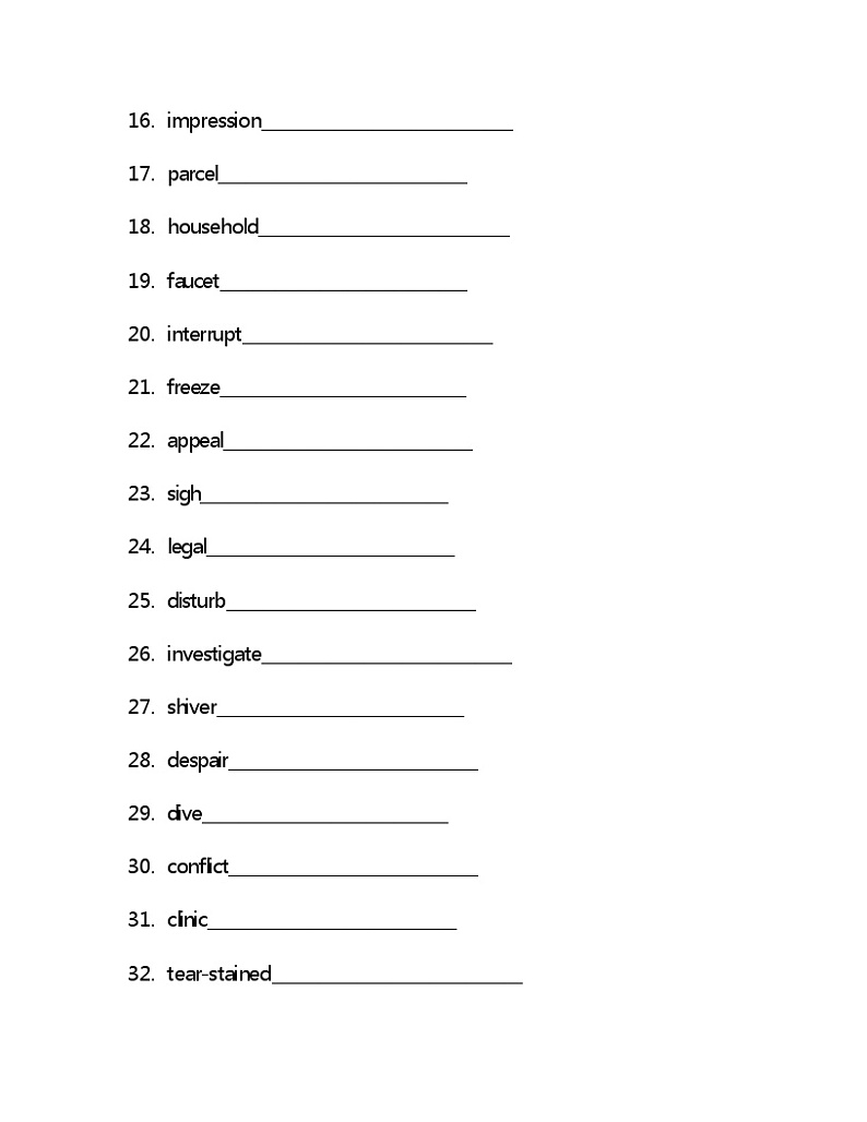 Unit10 单词检测-2021-2022学年高中英语北师大版（2019）选择性必修第四册(含答案)02