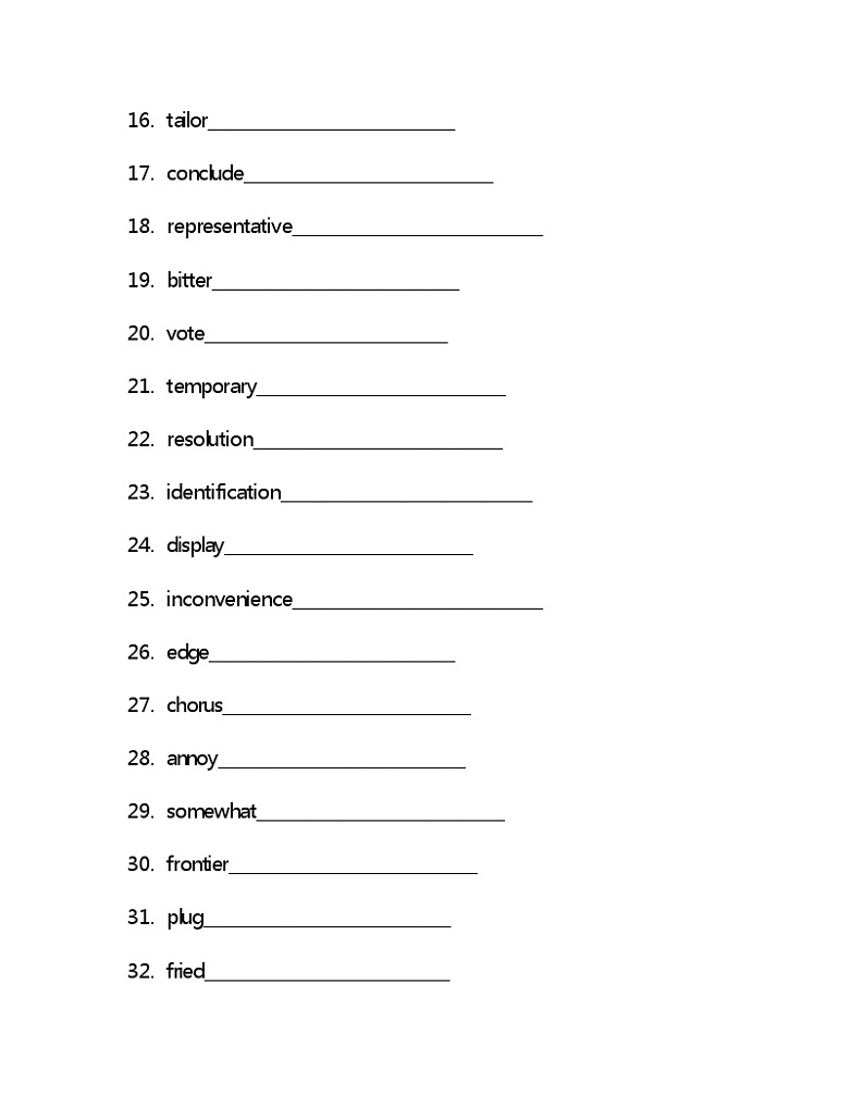 Unit11 单词检测-2021-2022学年高中英语北师大版（2019）选择性必修第四册(含答案)02