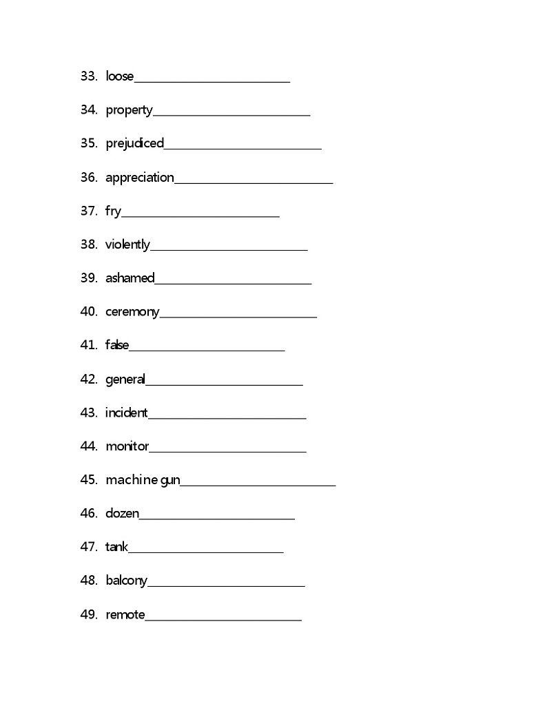Unit11 单词检测-2021-2022学年高中英语北师大版（2019）选择性必修第四册(含答案)03