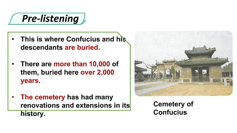 高中英语必修二 History and traditions unit Period 1 Listening and Speaking 课件08