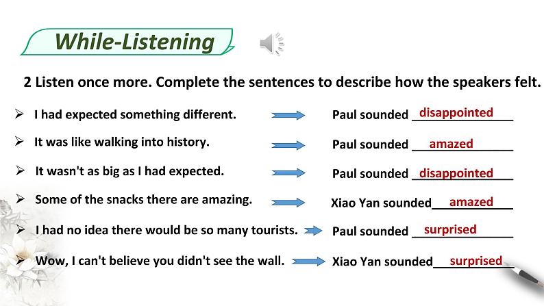 高中英语必修二 Period 5Listening and Talking&AssessingYour Progress&Project课件第6页