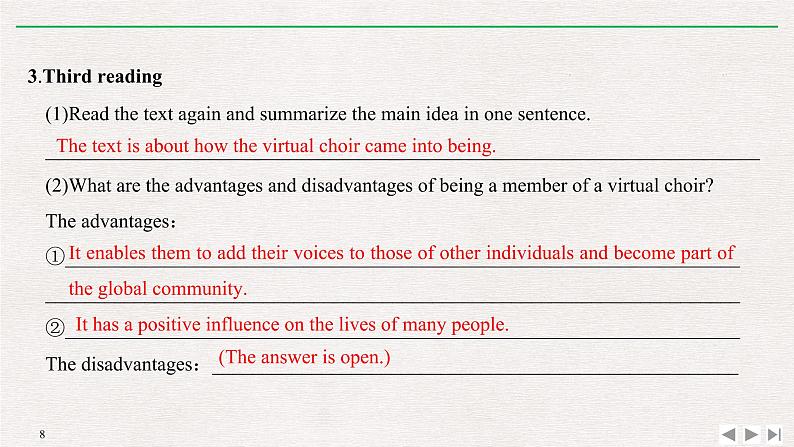 高中英语必修二 Section Ⅱ Reading and Thinking(1) 课件08