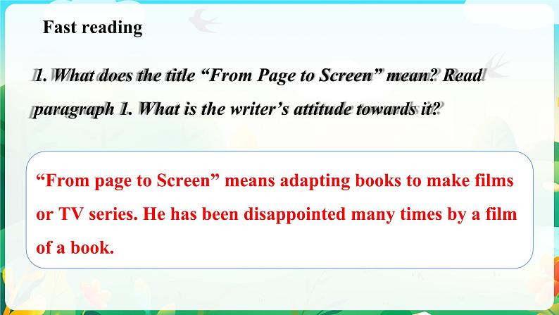 Unit 6 Lesson 1 From Page to Screen 课件-2022-2023学年高中英语北师大版（2019）选择性必修第二册06