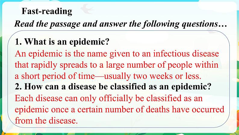 Unit 9 Lesson 3 Epidemics Explained课件-2022-2023学年高中英语北师大版（2019）选择性必修第三册08