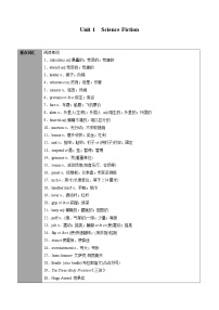 专题32.选择性必修第4册　Unit 1　Science Fiction---2023届高三英语总复习 （人教版2019）