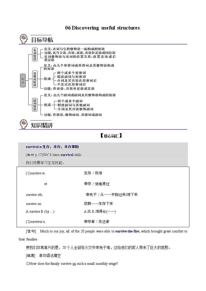 第06讲 Unit 1Teenager Life-Discovering Useful Structures-【帮课堂】2022-2023学年高一英语同步精品讲义（人教2019必修第一册）(学生版）第1页