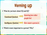 Unit 7 Lesson 1 EQ IQ課件-2022-2023學年高中英語北師大版（2019）選擇性必修第三冊
