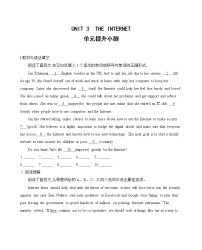 高中人教版 (2019)Unit 3 The internet同步测试题