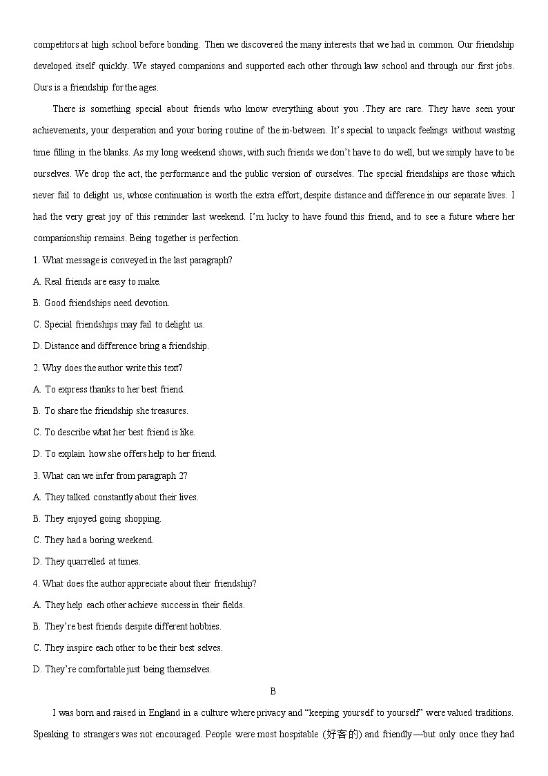 Unit 4 Writing Workshop,Viewing Workshop & Reading Club 课时分层作业-2022-2023学年高中英语北师大版（2019）选择性必修第二册03