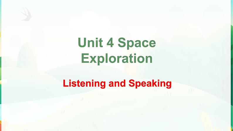 Unit4 Listeing and Speaking 课件-2022-2023学年高中英语人教版（2019）必修第三册01