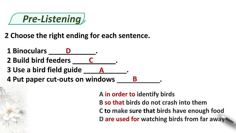 高中英语必修二 Wildlife protection unit Period 5 Listening and Talking&Assessing Your Progress&Project课件05