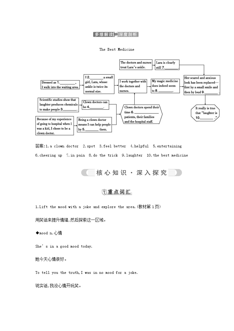 外研版高中英语选择性必修第一册Unit 1 Laugh out loud!课时学案02