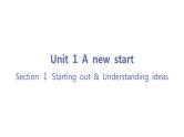 Unit 1 A new start-Section Ⅰ Starting out & Understanding ideas 课件
