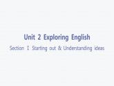 Unit 2 Exploring English-Section Ⅰ Starting out & Understanding ideas 课件