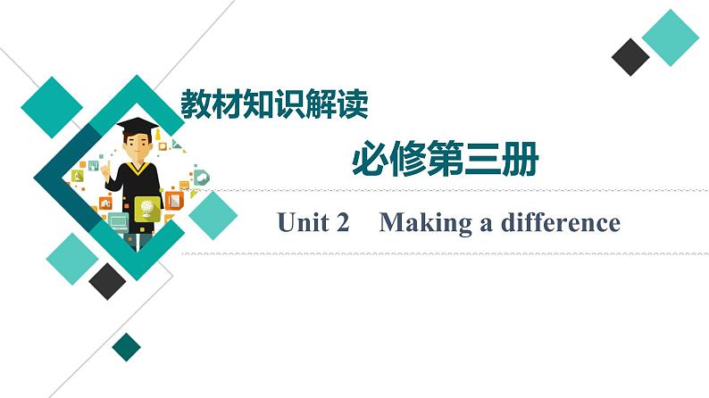 外研版高考英语一轮总复习教材知识解读必修第3册Unit 2 Making a difference教学课件01