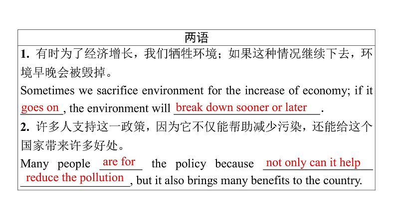 外研版高考英语一轮总复习教材知识解读选择性必修第1册Unit 6 Nurturing nature教学课件03