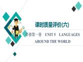 人教版高考英语一轮总复习课时质量评价6 必修第一册 UNIT 5 LANGUAGES AROUND THE WORLD课件