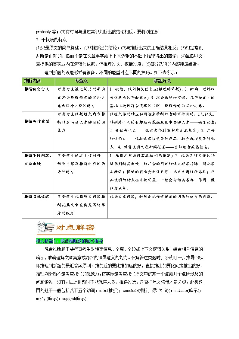 2023届高考英语复习：阅读理解之推理判断题讲义第2页