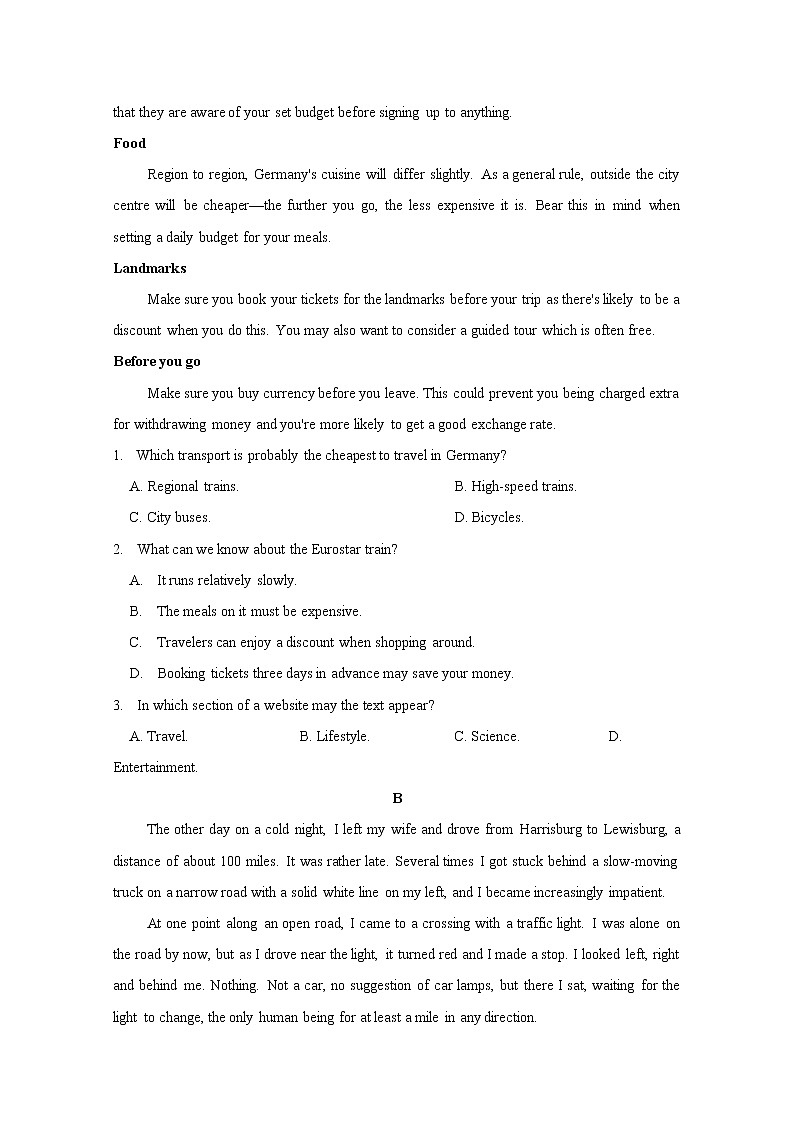 2020南阳六校高二下学期第二次联考英语试题Word含答案第2页