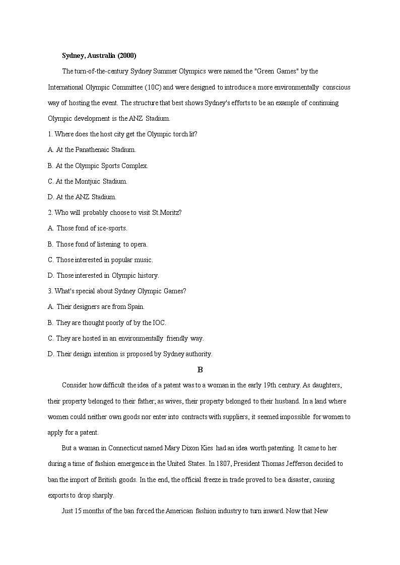 2021省哈尔滨延寿县二中高二9月月考英语试题含答案第2页