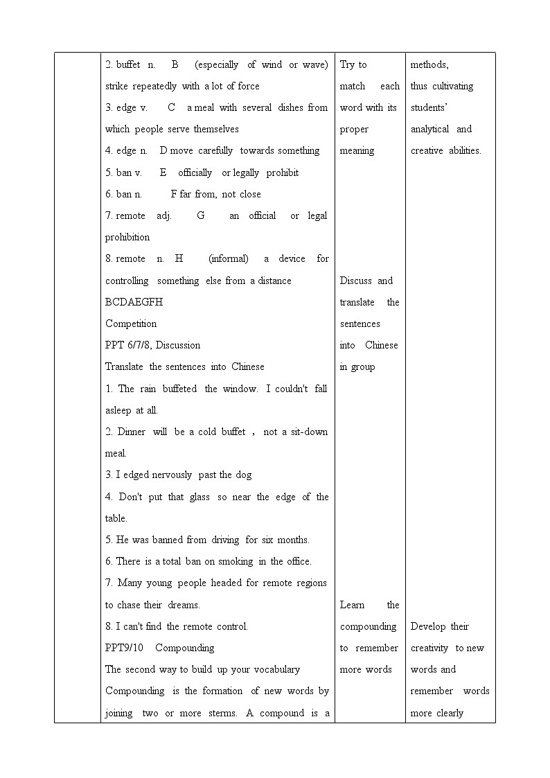 高中英语选择性必修一    unit3Fascinating Parks Period 2 Build up your vocabulary教案第2页