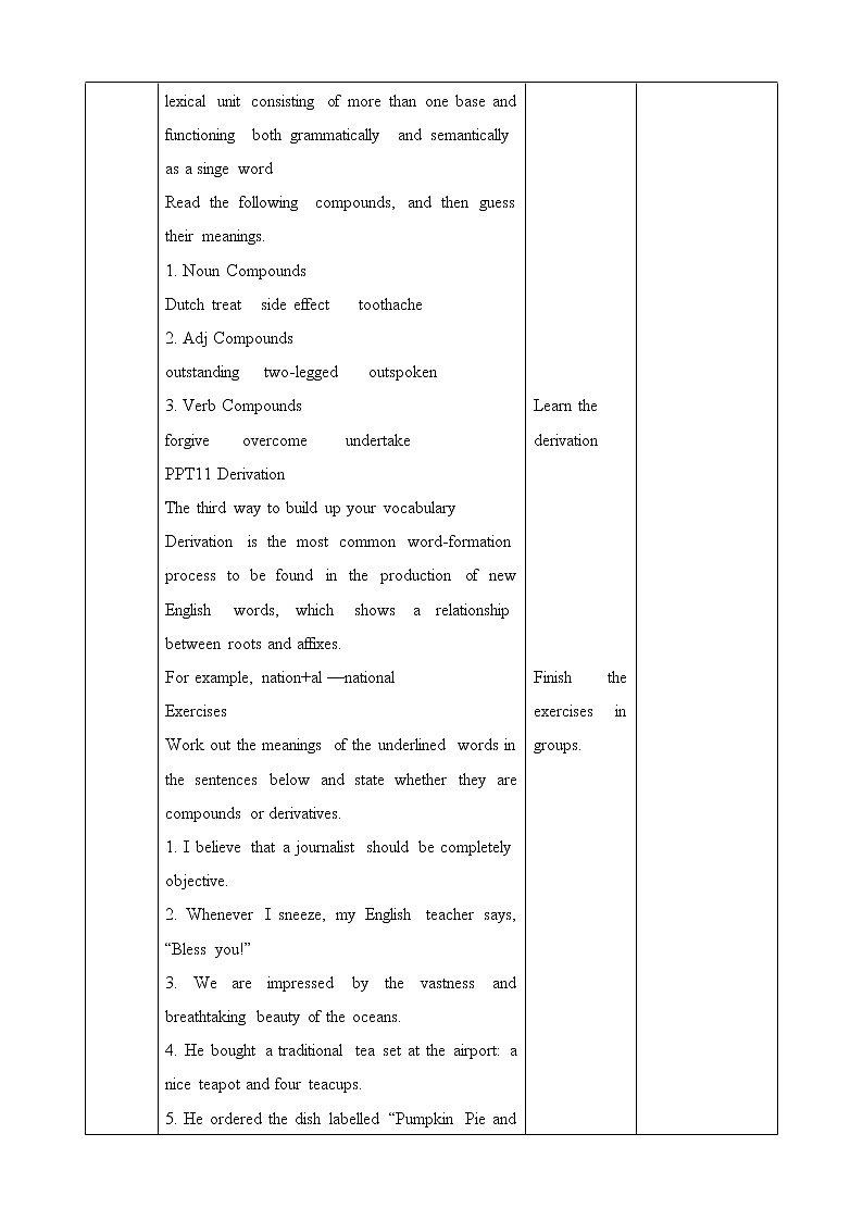 高中英语选择性必修一    unit3Fascinating Parks Period 2 Build up your vocabulary教案第3页