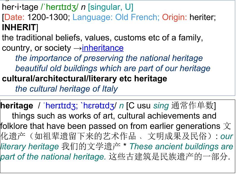 人教版（2019）必修第二册 Unit 1 Cultural Heritage Reading for thinking 课件01