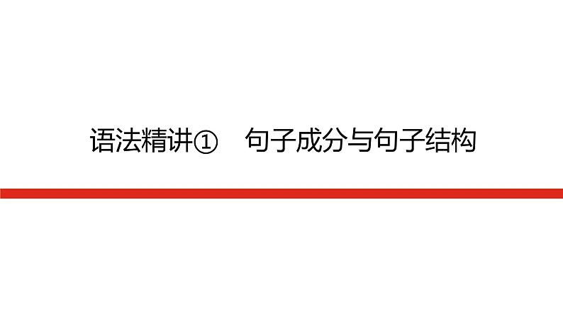 译林版(2019)高中英语必修第一册语法精讲导学案+课件01