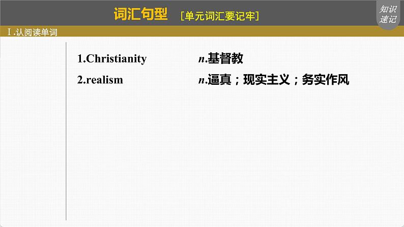 (新高考)高考英语一轮复习课件第1部分 教材知识解读 选择性必修第三册 Unit 1   Art (含详解)04