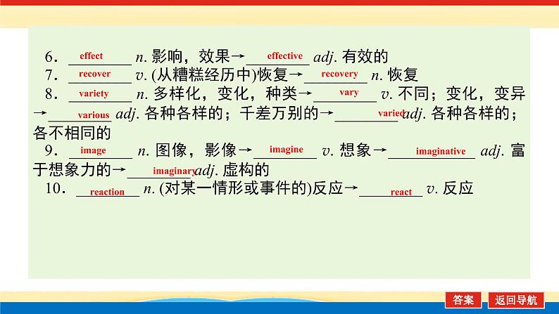 (外研版2019)高考英语一轮单元复习课件必修1 Unit 5Into the wild（含详解）第7页