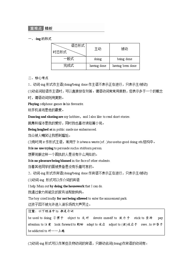(新高考)高考英语二轮复习讲义 语法专项突破 专题1 第2讲　非谓语动词 (含答案)第2页