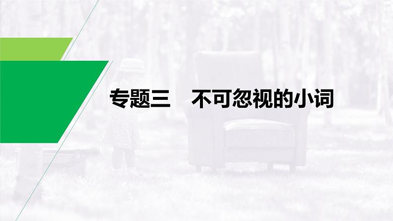 (新高考)高考英语二轮复习课件语法专项突破 专题3 不可忽视的小词 (含答案)01