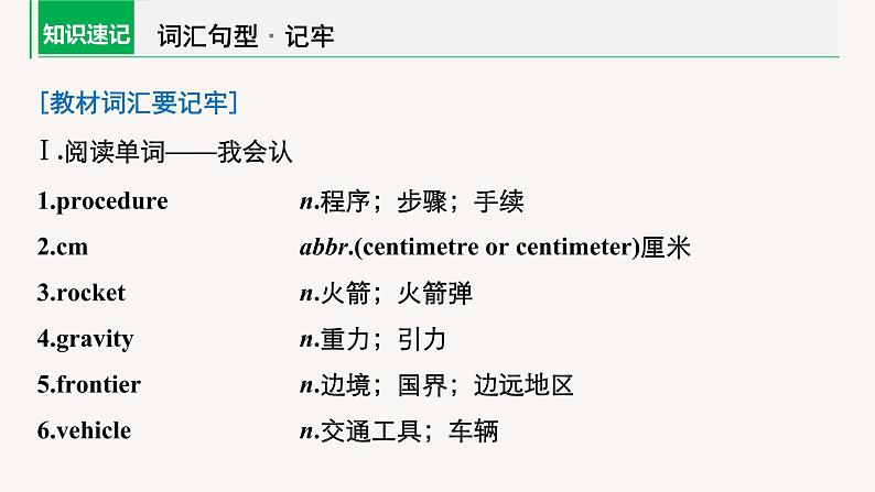 (新高考)高考英语一轮复习课件教材知识解读 必修第3册　Unit 4　Space Exploration (含答案)第4页