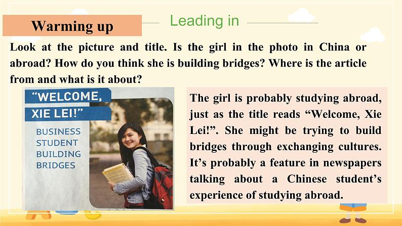 Unit 2 Bridging Cultures Section A Reading and Thinking（教学课件）-2022-2023学年高二英语人教版（2019）选择性必修第二册05