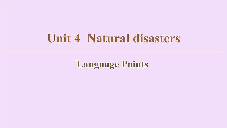 (新高考)高考英语一轮复习课件必修一 Unit 4 Natural disasters Language points (含详解)01