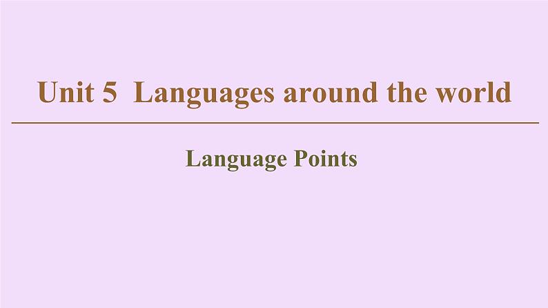 (新高考)高考英语一轮复习课件必修一 Unit 5 Languages around the world Language points (含详解)第1页