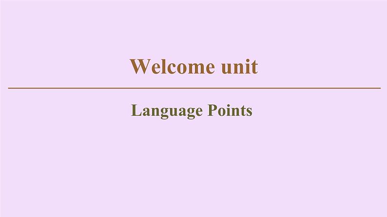 (新高考)高考英语一轮复习课件必修一 Welcome unit Language Points (含详解)第1页