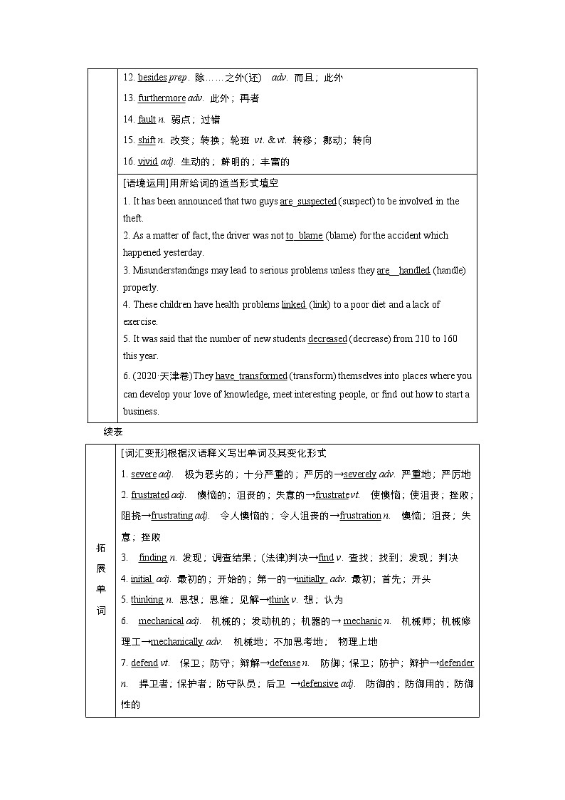 (新高考)高考英语一轮复习教案选择性必修二 Unit 1 Science and Scientists(含答案)02