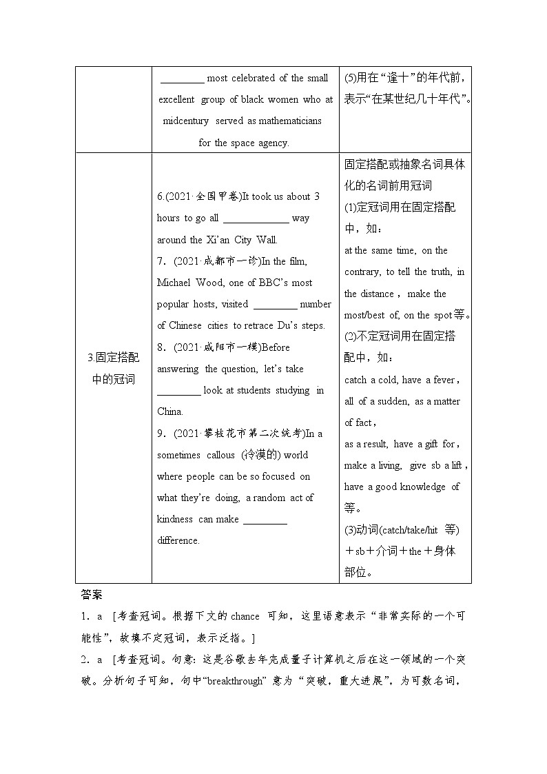 (新高考)高考英语二轮提分秘籍专题四：语法填空（第二讲）层级一 第二节 自由填空题——冠词、介词和代词 (含详解)第2页