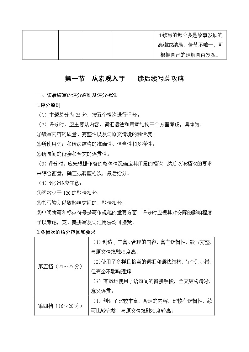 (新高考)高考英语二轮提分秘籍专题五：写作（第三讲）第一节　从宏观入手——读后续写总攻略 (含详解)第2页