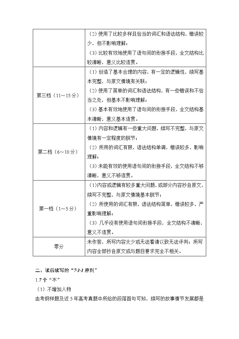(新高考)高考英语二轮提分秘籍专题五：写作（第三讲）第一节　从宏观入手——读后续写总攻略 (含详解)第3页