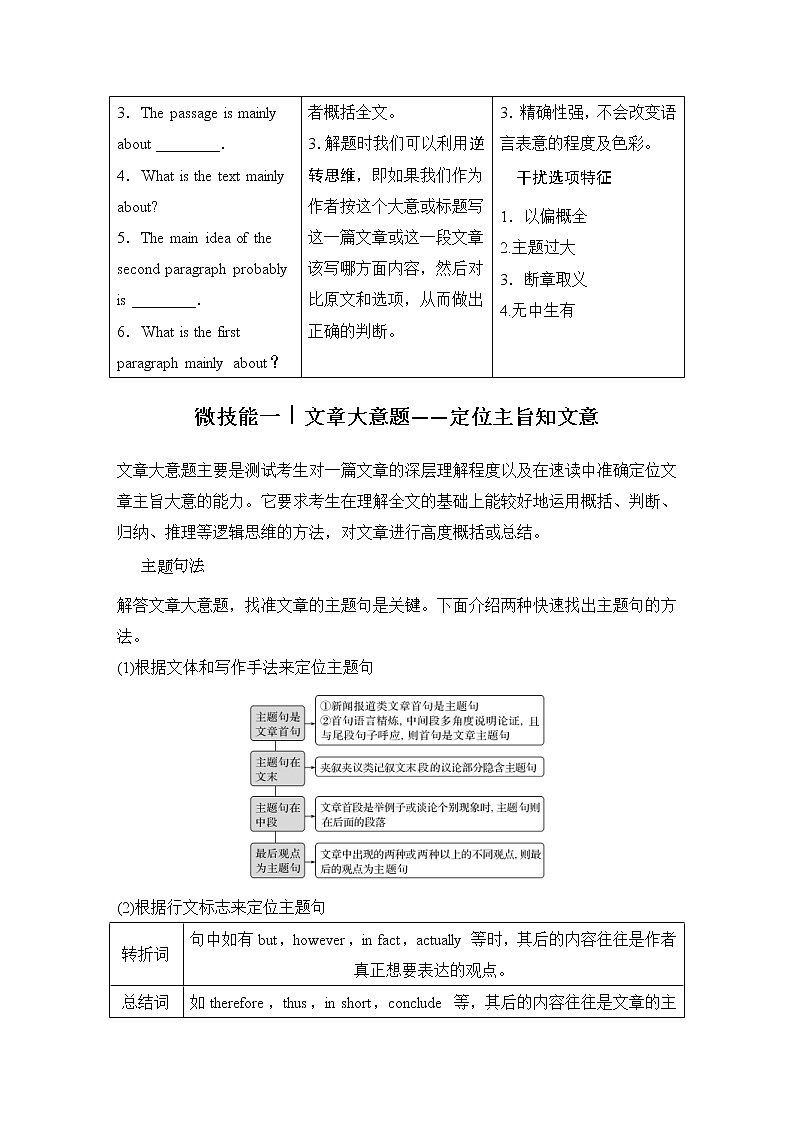 (新高考)高考英语二轮提分秘籍专题一：阅读理解（第二讲）第四节 主旨大意题——逆转思维 (含详解)第2页
