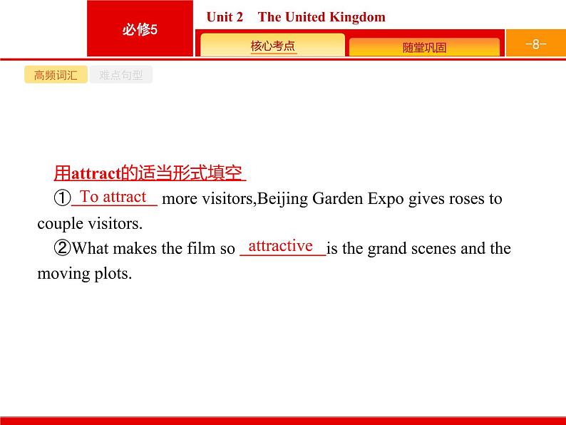 (人教版)高考英语一轮复习课件必修五Unit 2　The United Kingdom (含答案)08