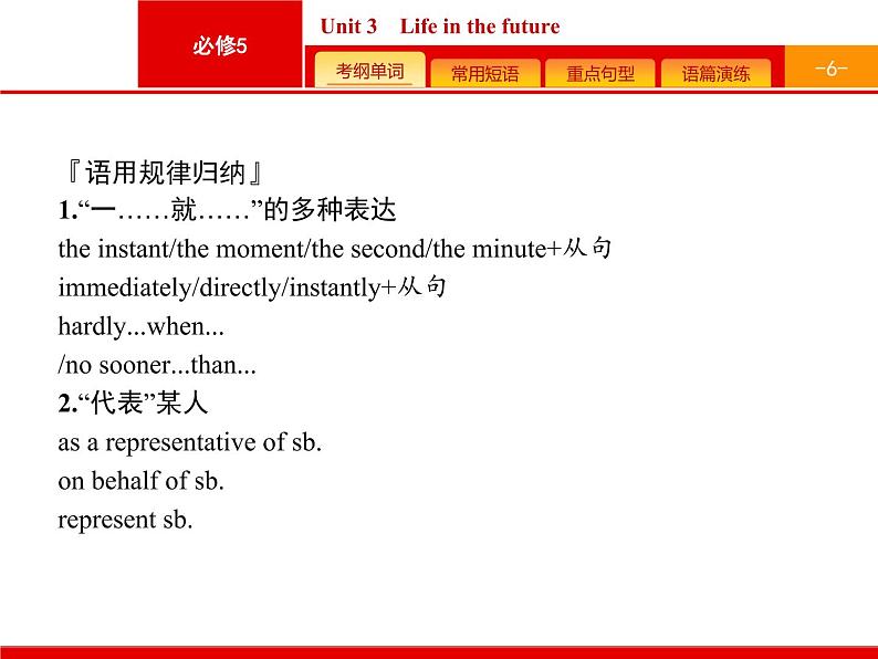 (人教版)高考英语一轮复习课件必修五预习案 Unit 3　Life in the future (含答案)06