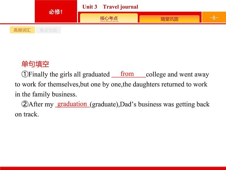 (人教版)高考英语一轮复习课件必修一Unit 3　Travel journal (含答案)08